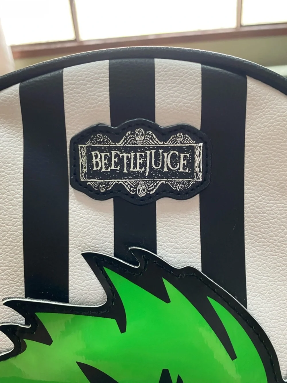 Beetlejuice Green-Accent Character Mini Backpack